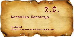 Korenika Dorottya névjegykártya